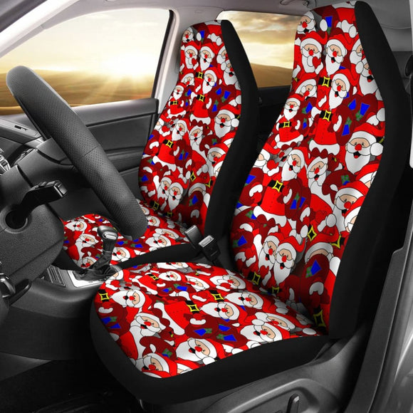 Santa Claus With Christmas Gifts Car Seat Covers 211603 - YourCarButBetter
