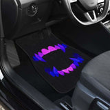Scary Teeth Blue Neon Color Car Floor Mats 153908 - YourCarButBetter