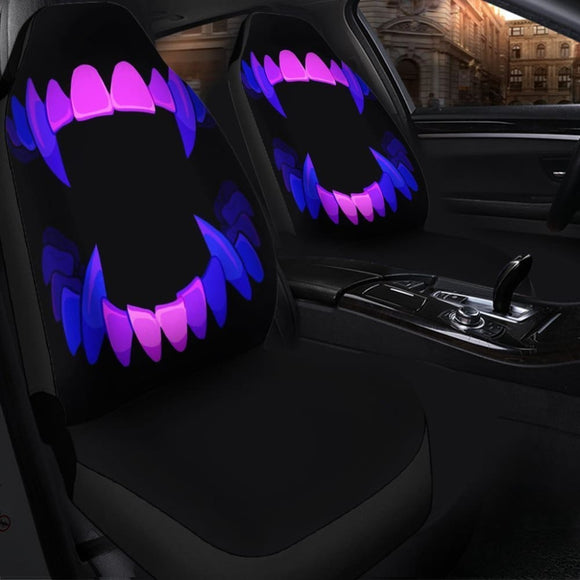 Scary Teeth Halloween Car Seat Covers 101819 - YourCarButBetter