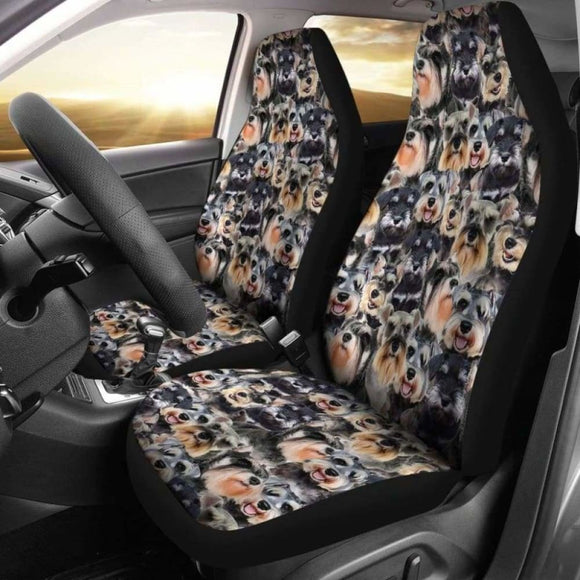 Schnauzer Full Face Car Seat Covers 102802 - YourCarButBetter