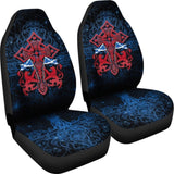 Scotland Celtic Car Seat Covers - Lion Rampant With Celtic Tree & Cross 184610 - YourCarButBetter