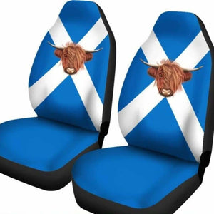 Scotland Highland Cow Car Seat Cover 144730 - YourCarButBetter