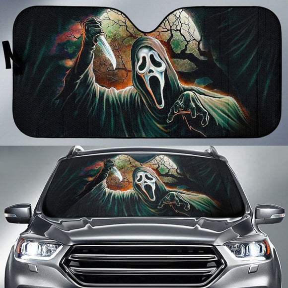 Scream Car Auto Sun Shades Custom Horror Car Decoration 210501 - YourCarButBetter