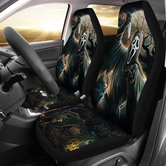Scream Car Seat Covers Custom Horror Car Decoration 101819 - YourCarButBetter