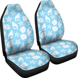 Sea-blue Seashells Car Seat Covers 212203 - YourCarButBetter