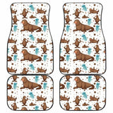 Sea Lion Seals Jellyfish Pattern Front And Back Car Mats 154813 - YourCarButBetter