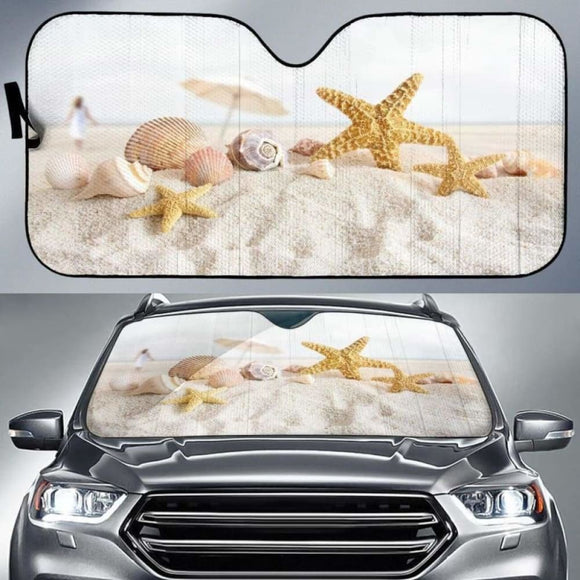 Sea Shells Car Sun Shades 1 460402 - YourCarButBetter