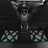 Sea Turtle Blue Stone Pattern Front And Back Car Mats 091814 051512 - YourCarButBetter