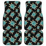 Sea Turtle Blue Stone Pattern Front And Back Car Mats 091814 051512 - YourCarButBetter