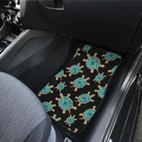 Sea Turtle Blue Stone Pattern Front And Back Car Mats 091814 051512 - YourCarButBetter