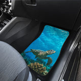 Sea Turtle Swimming Coral Reef Car Floor Mats 210301 - YourCarButBetter