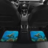Sea Turtle Swimming Coral Reef Car Floor Mats 210301 - YourCarButBetter