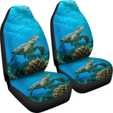 Sea Turtle Swimming Coral Reef Car Seat Covers 210301 - YourCarButBetter