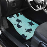 Sea Turtle With Blue Ocean Backgroud Front And Back Car Mats 091814 051512 - YourCarButBetter