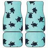 Sea Turtle With Blue Ocean Backgroud Front And Back Car Mats 091814 051512 - YourCarButBetter