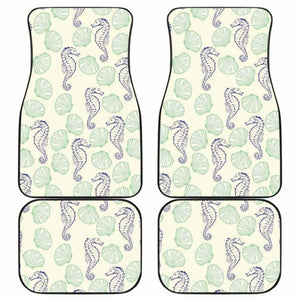 Seahorse Shell Pattern Front And Back Car Mats 174914 - YourCarButBetter