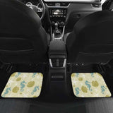 Seahorse Shell Starfish Pattern Background Front And Back Car Mats 174914 - YourCarButBetter