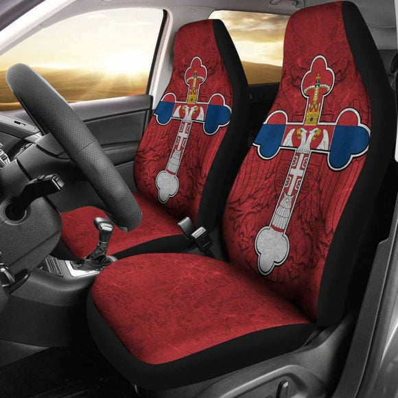 Serbian Cross Car Seat Covers Eagle 160905 - YourCarButBetter