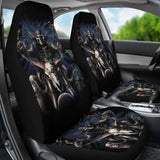 Set 2 Pcs Gothic Skull Car Seat Covers 101207 - YourCarButBetter