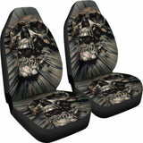 Set 2 Pcs Gothic Skull Car Seat Covers 101207 - YourCarButBetter