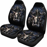 Set 2 Pcs Gothic Skull Car Seat Covers 101207 - YourCarButBetter