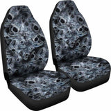 Set 2 Pcs Gothic Skull Car Seat Covers 172727 - YourCarButBetter