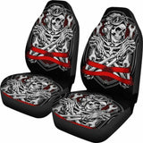 Set 2 Pcs Gothic Skull Car Seat Covers 172727 - YourCarButBetter