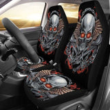 Set 2 Pcs Gothic Skull Car Seat Covers 172727 - YourCarButBetter