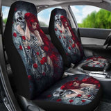 Set 2 Pcs Gothic Skull Car Seat Covers 172727 - YourCarButBetter