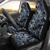 Set 2 Pcs Gothic Skull Car Seat Covers 172727 - YourCarButBetter