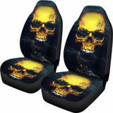 Set 2 Pcs Gothic Skull Car Seat Covers 172727 - YourCarButBetter