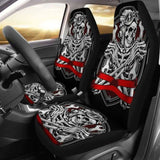 Set 2 Pcs Gothic Skull Car Seat Covers 172727 - YourCarButBetter