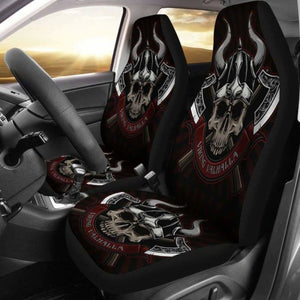 Set 2 Pcs Gothic Skull Car Seat Covers 172727 - YourCarButBetter