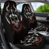 Set 2 Pcs Gothic Skull Car Seat Covers 172727 - YourCarButBetter