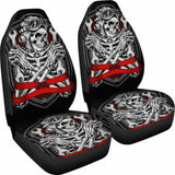 Set 2 Pcs Gothic Skull Car Seat Covers 172727 - YourCarButBetter