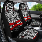 Set 2 Pcs Gothic Skull Car Seat Covers 172727 - YourCarButBetter