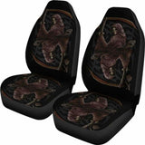 Set 2 Pcs Gothic Skull Car Seat Covers 172727 - YourCarButBetter