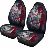 Set 2 Pcs Gothic Skull Car Seat Covers 172727 - YourCarButBetter