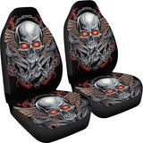 Set 2 Pcs Gothic Skull Car Seat Covers 172727 - YourCarButBetter