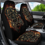 Set 2 Pcs Gothic Skull Car Seat Covers 172727 - YourCarButBetter