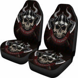 Set 2 Pcs Gothic Skull Car Seat Covers 172727 - YourCarButBetter