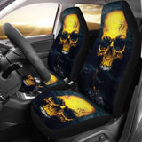 Set 2 Pcs Gothic Skull Car Seat Covers 172727 - YourCarButBetter