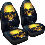 Set 2 Pcs Gothic Skull Car Seat Covers 172727 - YourCarButBetter