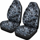 Set 2 Pcs Gothic Skull Car Seat Covers 172727 - YourCarButBetter