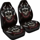 Set 2 Pcs Gothic Skull Car Seat Covers 172727 - YourCarButBetter