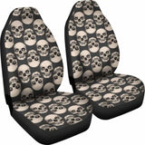 Set 2 Pcs Gothic Skull Car Seat Covers 172727 - YourCarButBetter