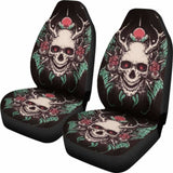 Set 2 Pcs Gothic Skull Car Seat Covers 172727 - YourCarButBetter