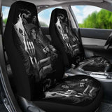 Set 2 Pcs Skull Grim Reaper Car Seat Cover Sugar Skulls 101207 - YourCarButBetter