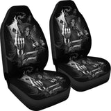 Set 2 Pcs Skull Grim Reaper Car Seat Cover Sugar Skulls 101207 - YourCarButBetter