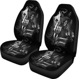 Set 2 Pcs Skull Grim Reaper Car Seat Cover Sugar Skulls 101207 - YourCarButBetter